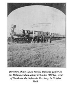The Directors of the Union Pacific in front of their train
