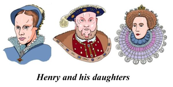 Drawings of Henry and hs daughters